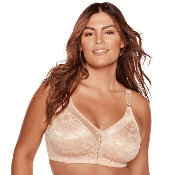 Bali NWT size 38D classic Support Spa Closure Wireless Bra in cream - style 3372 - Picture 1 of 6
